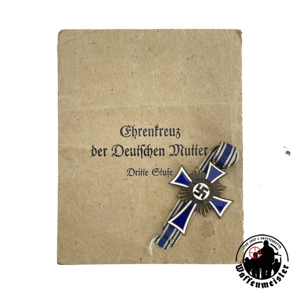 Ehrenkreuz der Deutschen Mutter in bronze m. tildelings konvolut