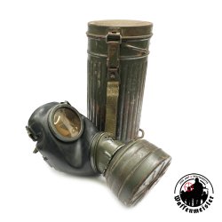 Tysk gasmaske M38 med beholder